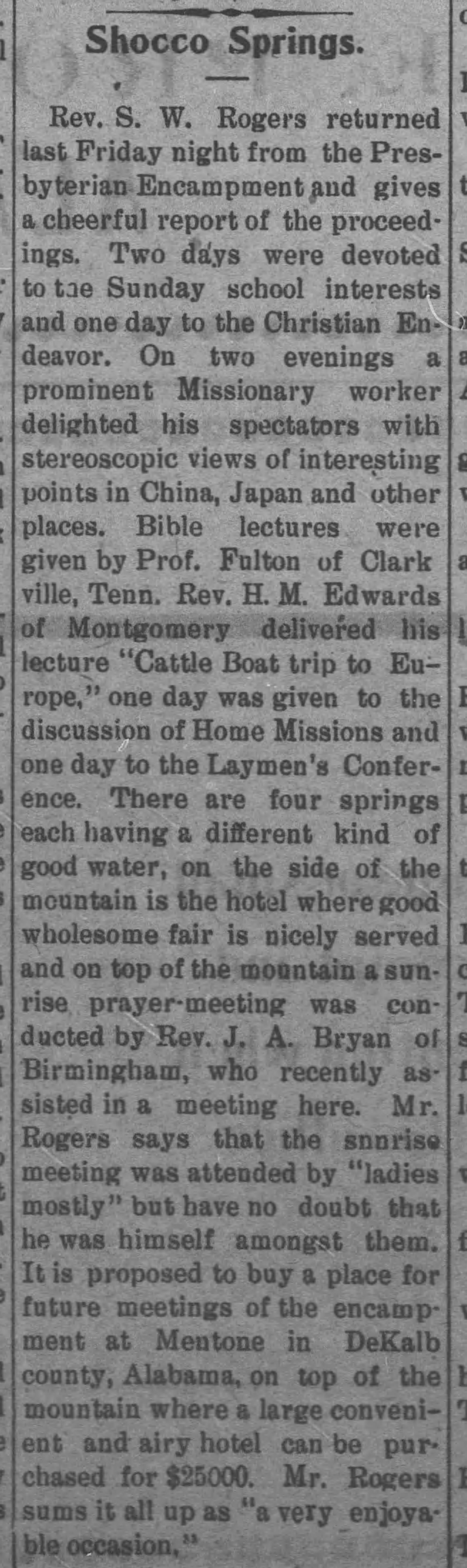 Presbyeterian Encampment